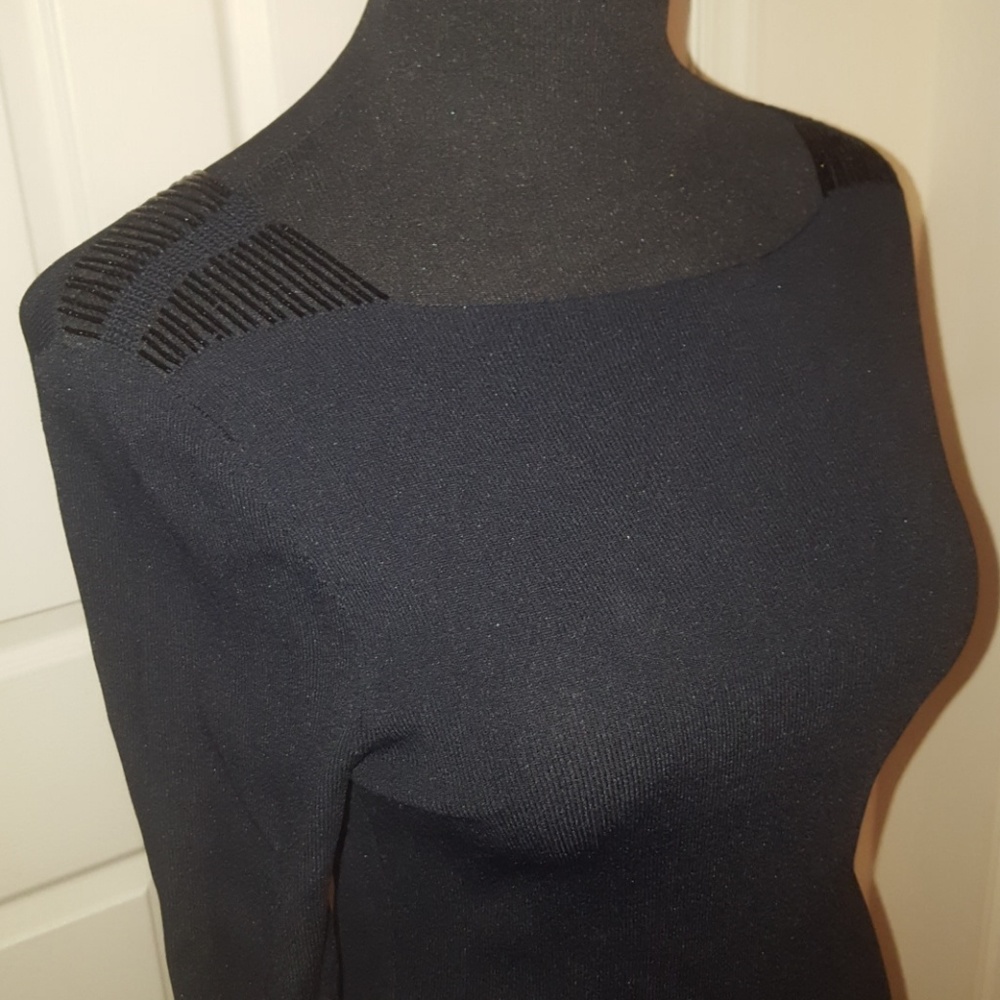 Top with Beaded Cold Shoulder Sleeves